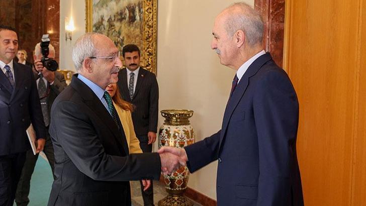 TBMM Başkanı Kurtulmuş, Kılıçdaroğlu'nu kabul etti