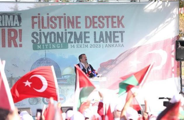 Ankara'da 'Filstin'e destek' mitingi