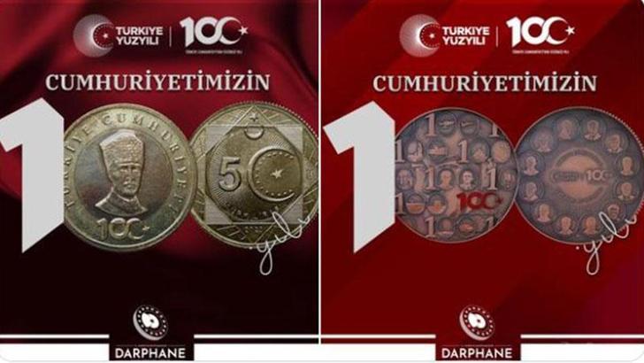 Bakan Şimşek'ten Cumhuriyet'in 100'üncü yılına hatıra para paylaşımı