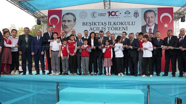 Beşiktaşlı yöneticiler, Adıyaman ve Kahramanmaraş'ta Beşiktaş İlkokulu'nun açılışını yaptı