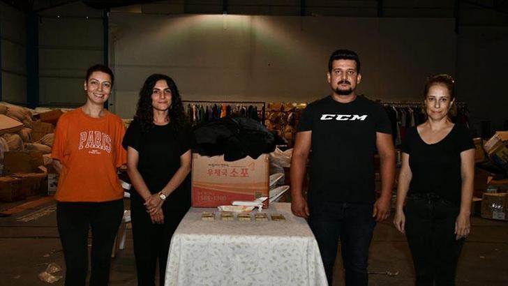 Depremzedelere gönderilen yardım kolisinden 450 bin TL deÄŸerinde döviz çıktı