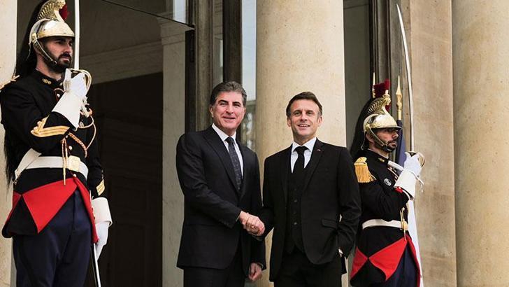 Macron, Barzani ile görüştü