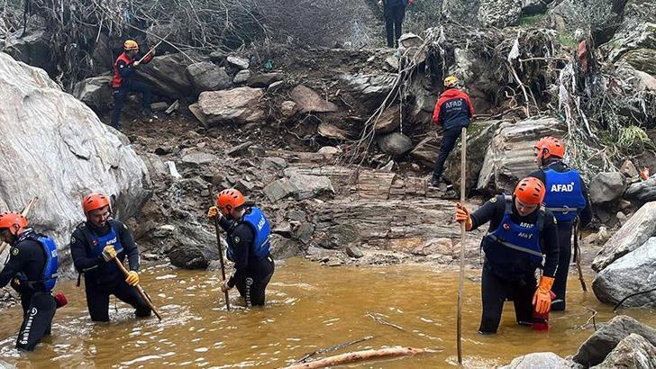 Aydın'da 3 kişinin öldüğü selde kayıp çiftçiyi arama çalışmalarında 3'üncü gün