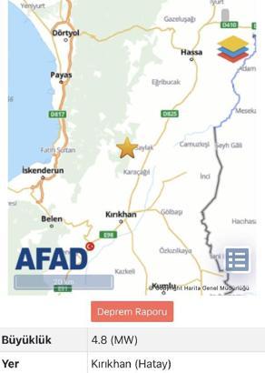 Hatay'da 4.8 büyüklüğünde deprem (2)