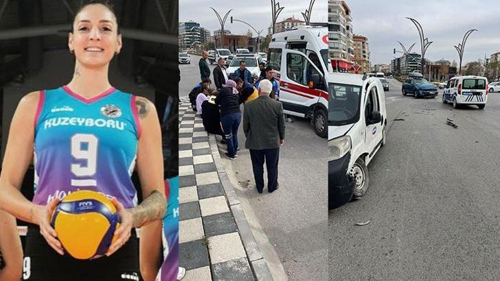 Milli voleybolcu Büşra Kılıçlı kaza yaptı: 2 yaralı