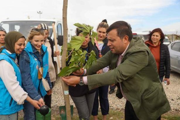 Uşak Belediyesi, 11 bin fidanı toprakla buluşturuyor