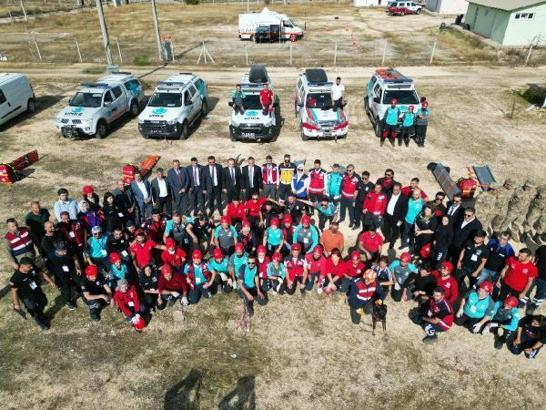 Mardin'de 215 personelle deprem tatbikatı