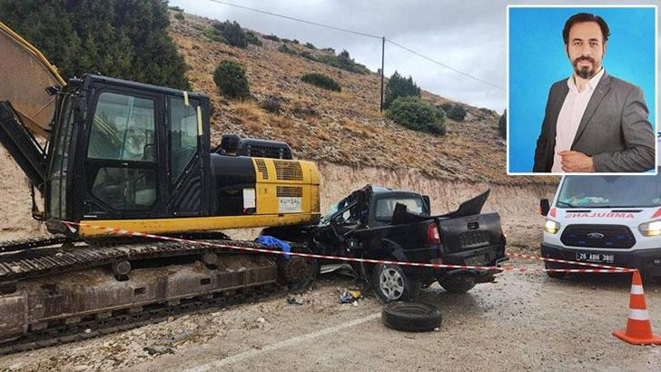 Eskişehir'de ekskavatöre çarpan kamyonetteki baba-kız öldü