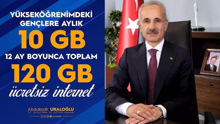 Uraloğlu: Üniversite öğrencilerine aylık 10 GB internet imkanı sunuyoruz