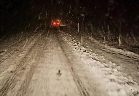 Kütahya'da Kocayayla geçidi beyaza büründü