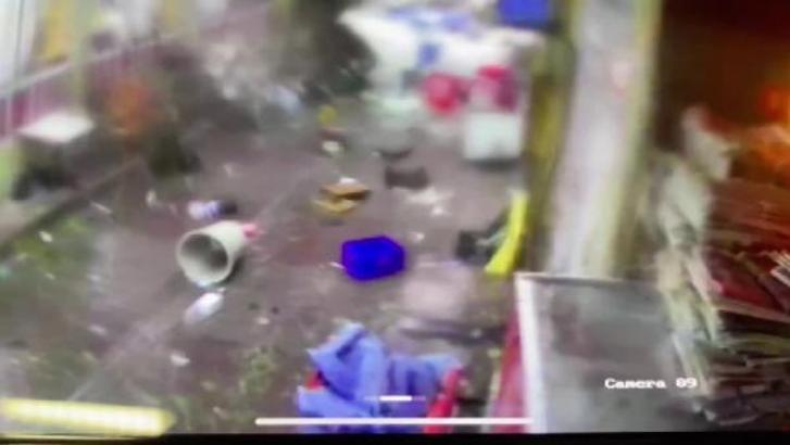 Şile Ağva'ya fırtınayla gelen afet güvenlik kamerasına yansıdı