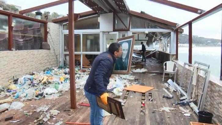 Fırtınanın vurduğu Kilyos'ta son durum / ek fotoğraflar