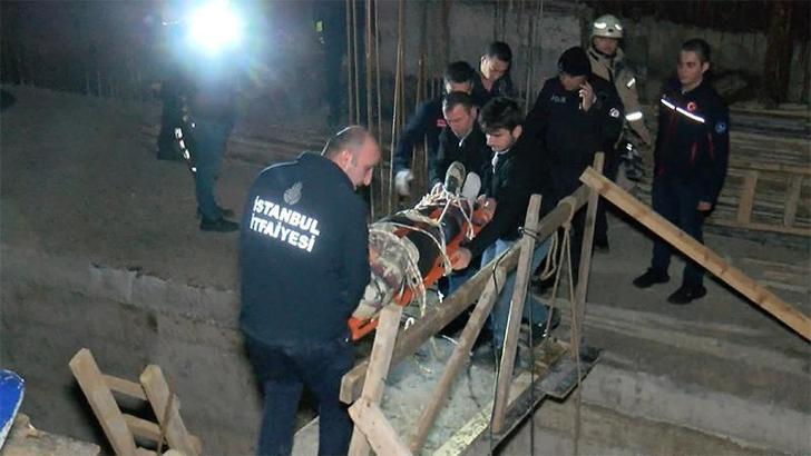 Maltepe'de arkadaşını ziyarete geldi; 7 metrelik inşaat temeline düştü