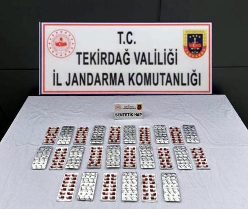 Tekirdağ'da 364 uyuşturucu hap ele geçirildi