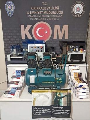 Kırıkkale'de 1 milyon 260 bin dolu makaron ele geçirildi