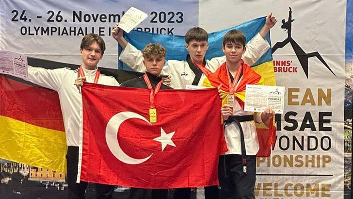 Milli Taekwondocu Muhammed Çağrı Gülen, altın madalya kazandı