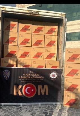 Elazığ’da 1,5 milyon kaçak makaron ele geçirildi