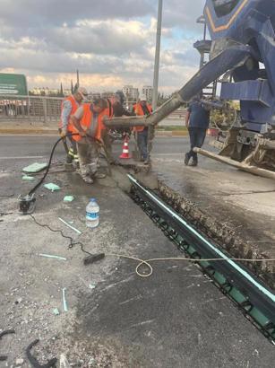 Hal Kavşağı Köprüsü güçlendirildi