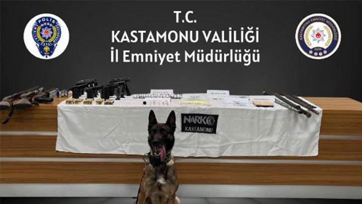 Kastamonu'da uyuşturucu ve kaçak silah operasyonunda 5 tutuklama