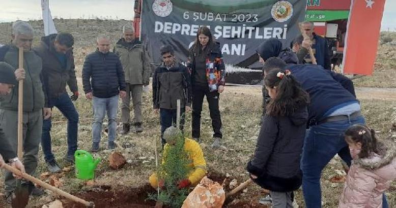 Adıyaman'da depremde ölenler adına fidan dikildi