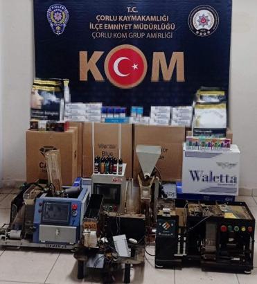 Tekirdağ'da 100 bin makaron ele geçirildi