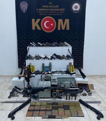 Kars’ta  kaçak silah imalathanesine operasyon; 2 gözaltı