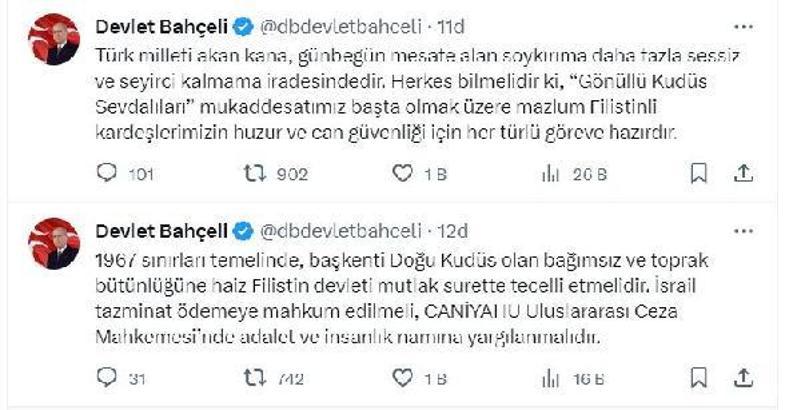 Bahçeli: Türk milleti akan kana daha fazla sessiz kalmama iradesindedir