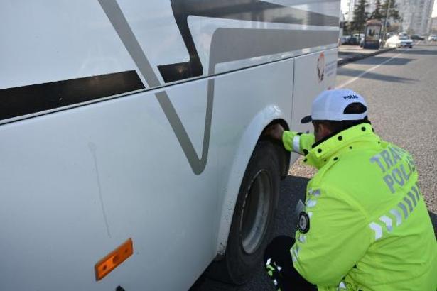 Malatya'da kış lastiği denetimi