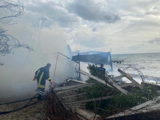 Çanakkale'de restoran yandı