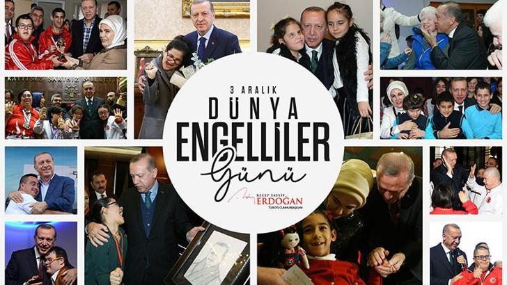 Cumhurbaşkanı Erdoğan'dan 'Engelliler Günü' paylaşımı