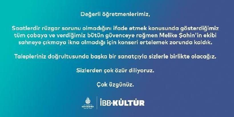 Şarkıcı Melike Şahin ile İBB'nin konser tartışması