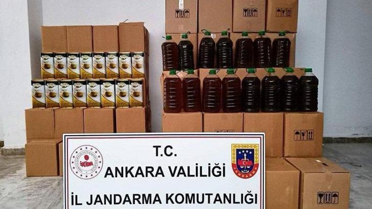 Ankara'da 1,5 milyon lira değerinde kaçak zeytinyağı ele geçirildi