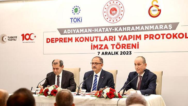 Galatasaray ve TOKİ arasında 300 deprem konutu için protokol imzalandı