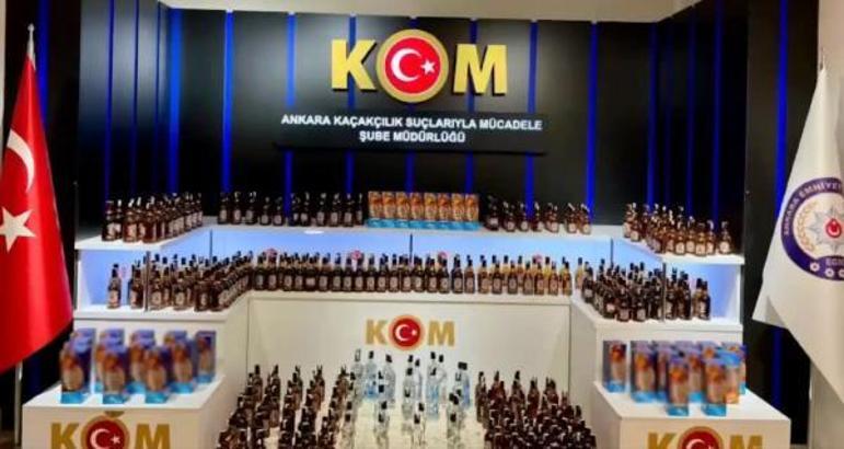'Çengel-4' operasyonlarında 25 bin 603 litre kaçak ve sahte içki ele geçirildi