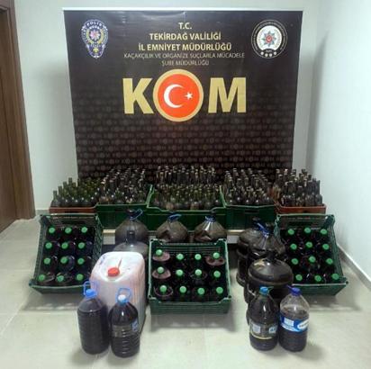 Tekirdağ'da 15 ton etil alkol ele geçirildi; 5 gözaltı