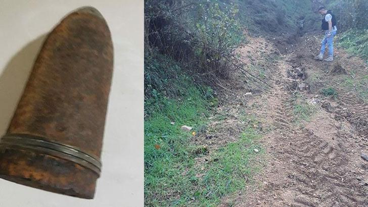 İzmir'de ormanda bulunan top mermisi imha edildi