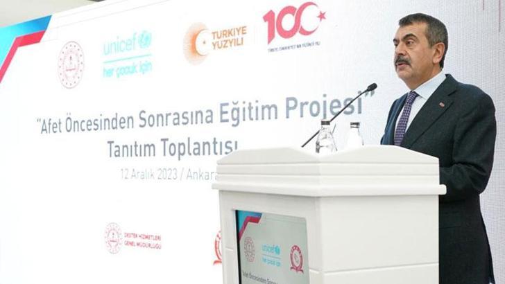 Bakan Tekin: Afetlere insan etkisini azaltmak için eğitim sürecini hazırlayacağız