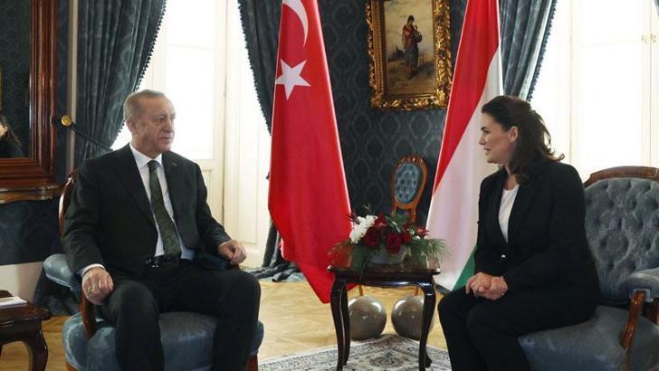 Cumhurbaşkanı Erdoğan, Macaristan Cumhurbaşkanı Novak ile görüştü