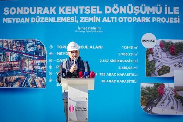 Ümraniye’de 100 bin kişinin yararlanacağı yeni meydan projesinin temeli atıldı
