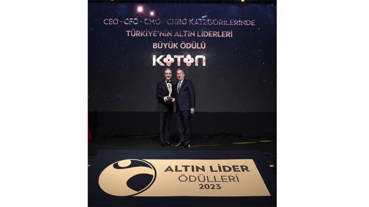 Koton, ‘Türkiye’nin Altın Liderleri Büyük Ödülü’nü aldı