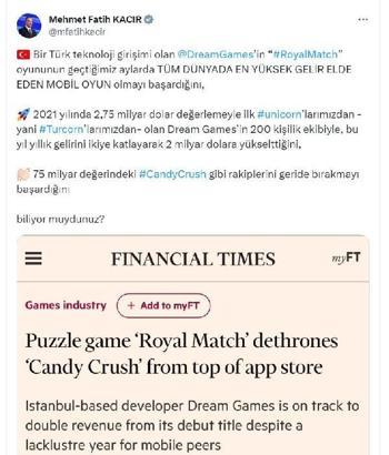 Türk şirketin oyunu, dünyada en yüksek gelir elde eden oyun oldu