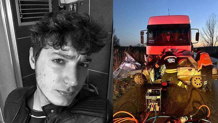 Süt toplama kamyonuyla çarpışan otomobilin sürücüsü Akın, hayatını kaybetti