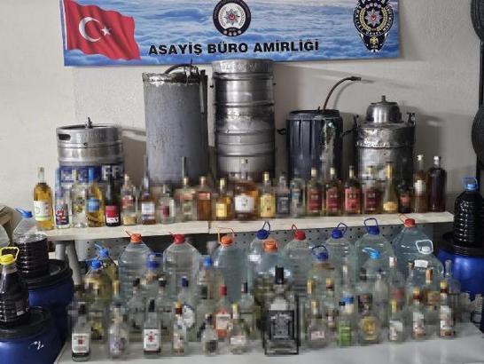 Çerkezköy'de 140 litre sahte içki ele geçirildi