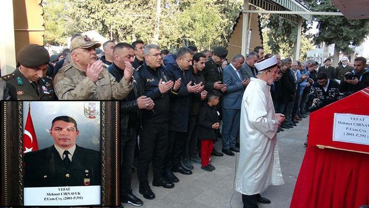 Beyin kanamasından hayatını kaybeden uzman çavuş, toprağa verildi