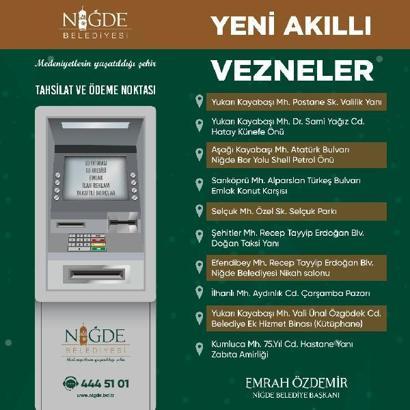 Niğde'de yeni akıllı veznelerin sayısı 10’a çıktı