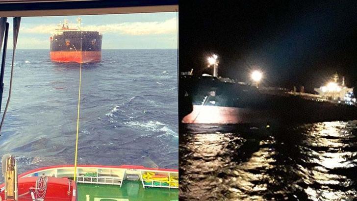 Çanakkale Boğazı'nda makine arızası yapan ve sürüklenen tanker kurtarıldı