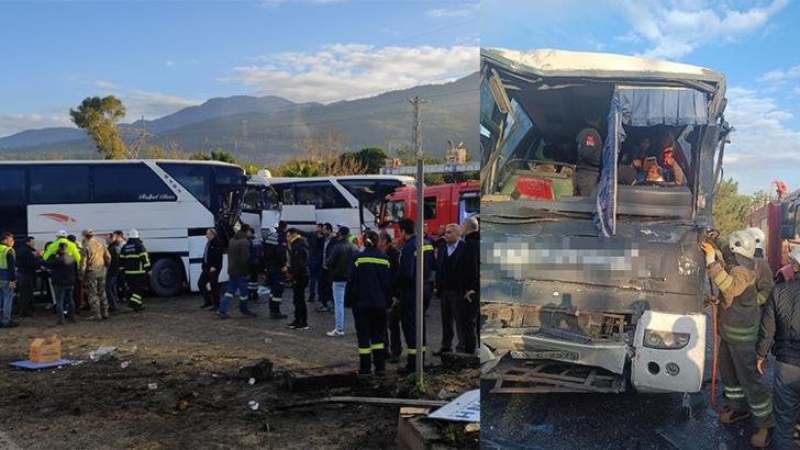 Hatay'da işçi servisi otobüsler çarpıştı: 1'i ağır 18 yaralı