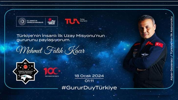 Türkiye'nin uzay yolculuğu için 'uzay hatıra bileti'