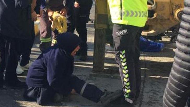 İş makinesinin çarptığı bebek arabasındaki Elis Ada öldü, annesi ve kardeşi yaralandı