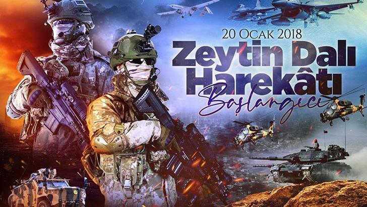 MSB'den 'Zeytin Dalı Harekatı' paylaşımı